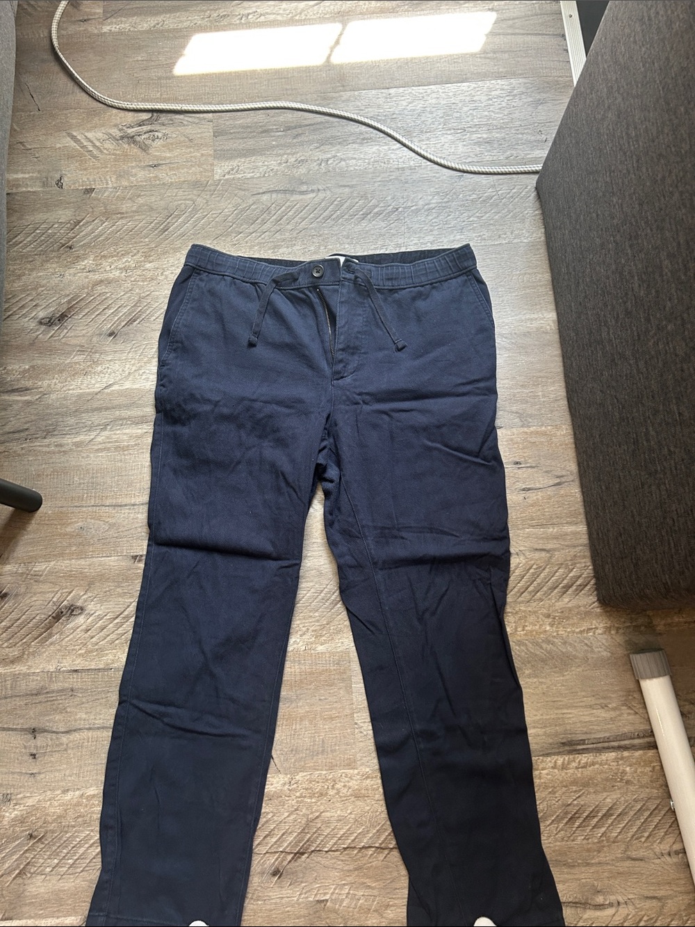 Old Navy Navy Blue Drawstring Chinos